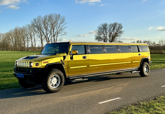 gouden hummer h2 limousine