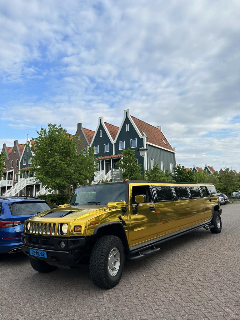 Gouden Hummer H2 limousine - Ruim aanbod - Vallei Limousine